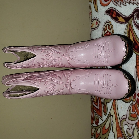💘💘SOLD💘💘 SMOKY MOUNTAIN NWOT PINK BOOTS GIRLS KID COWGIRL PINK WESTERN BOOTS - Picture 2 of 11